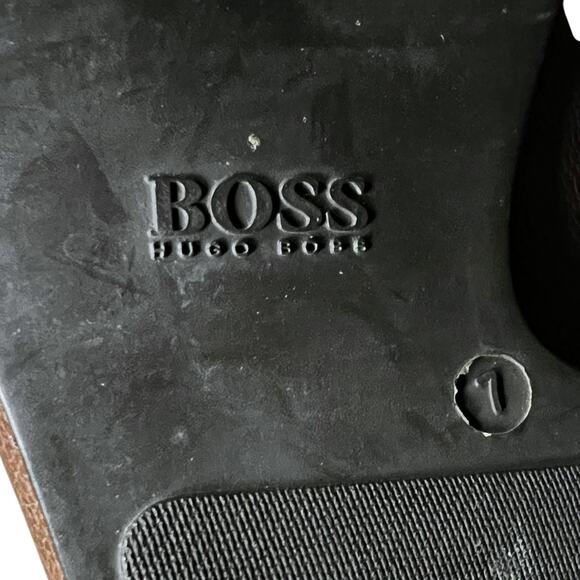 Men\'s Hugo Boss Brown Leather Driving Shoes Loafers - US 7 main image 3